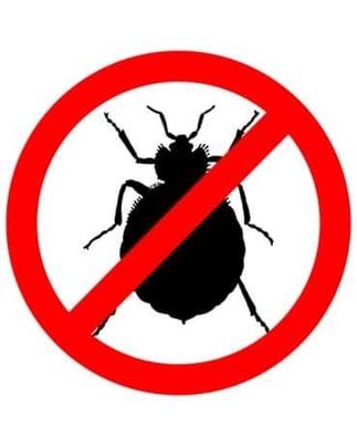 prohibition sign for bed bugs
