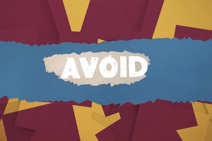 the word avoid on paper