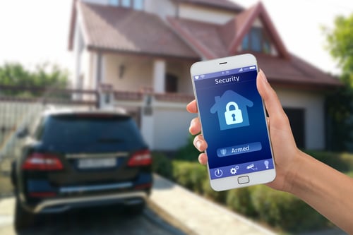home security on cell phone shutterstock_567476830